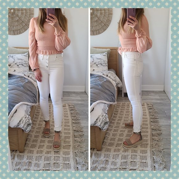 NWOT Madewell White 9" Mid-Rise Skinny Jeans‎ - Picture 1 of 7